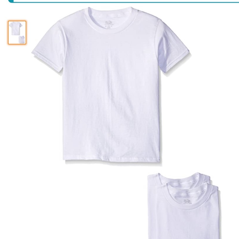 NWT fruit of the loom 8 white shirts